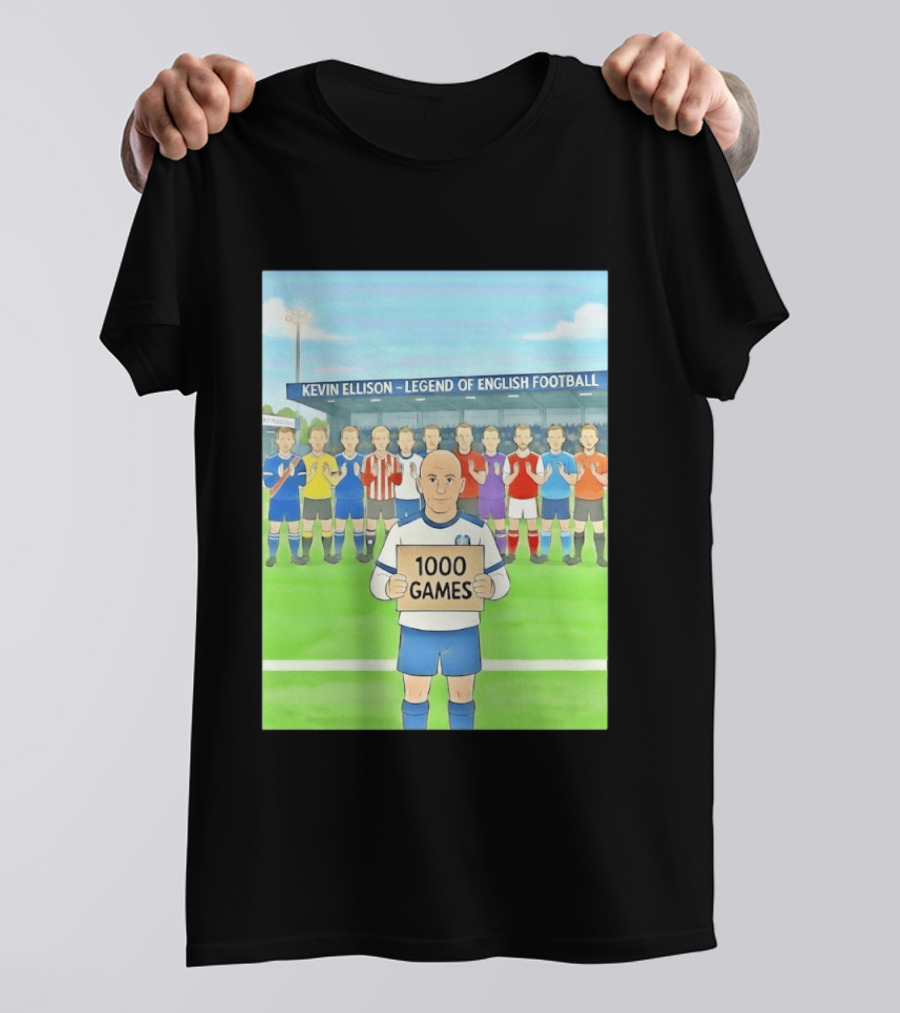 Kevin Ellison Legend Of English Football 1000 Games Celebration T-Shirt