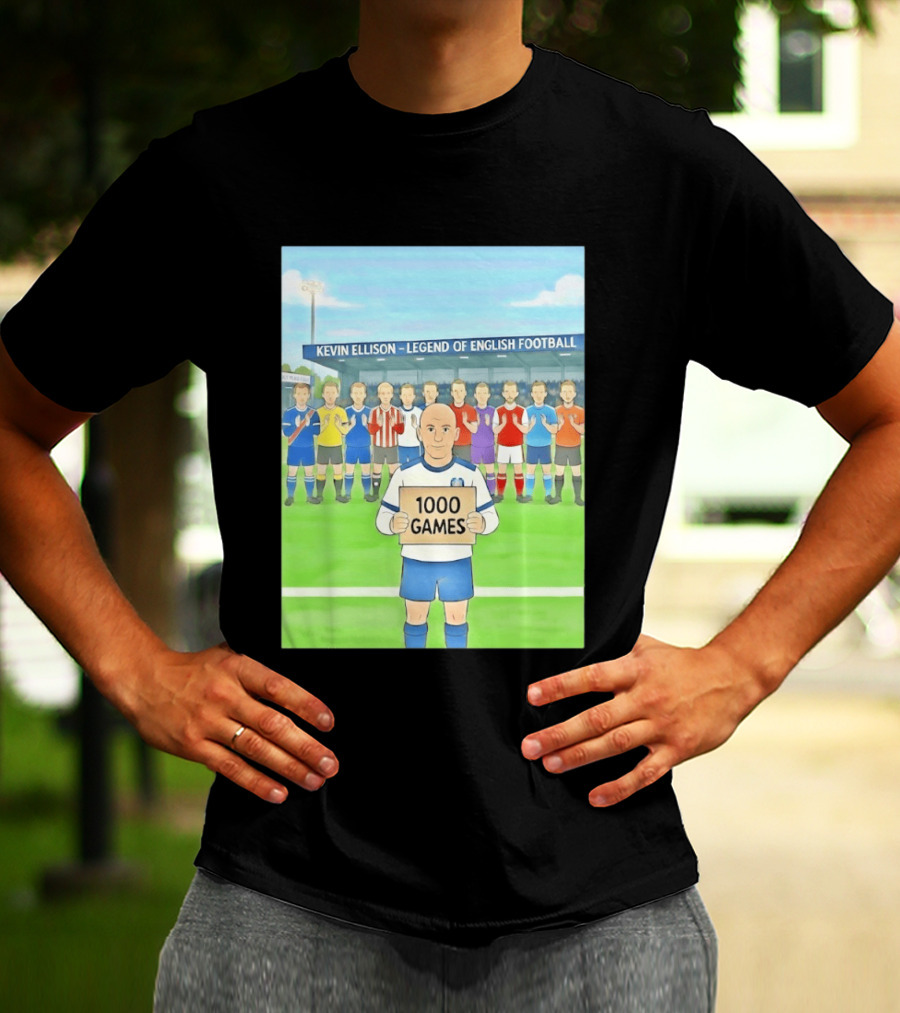 Kevin Ellison Legend Of English Football 1000 Games Celebration T-Shirt
