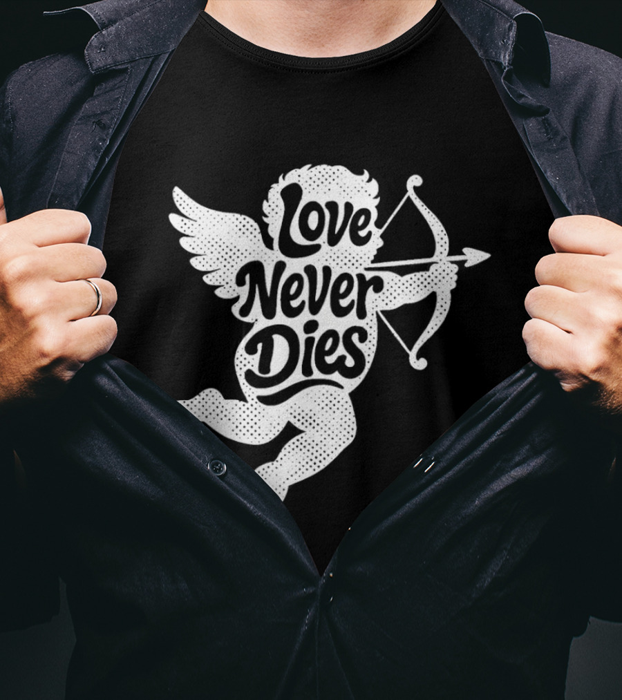Love Never Dies Cupid Angel Archer T-Shirt