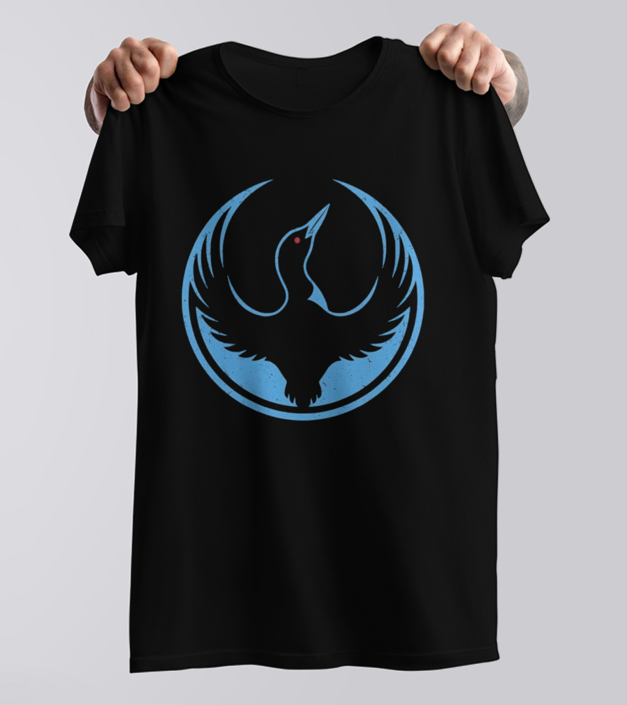 Minnesota Rebel Alliance Loon Symbol Blue Circular T-Shirt