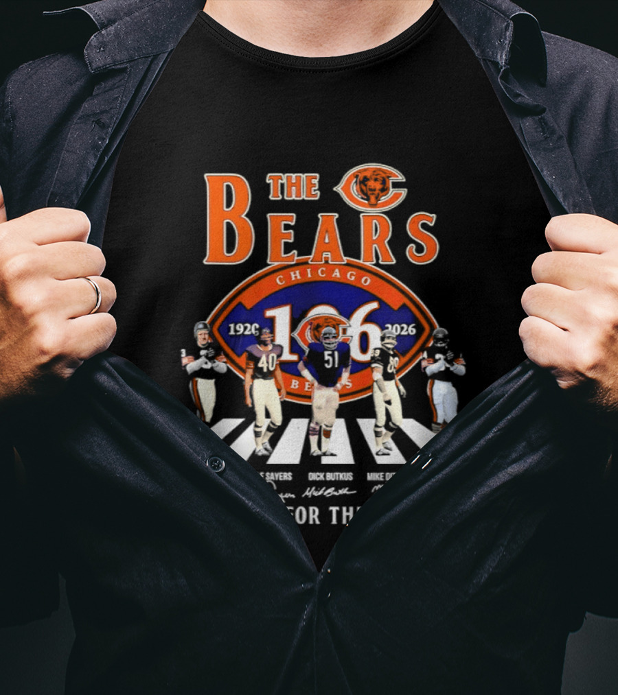 The Chicago Bears 106 Years 1920 2026 Player Road Thank You For The Memories T-Shirt