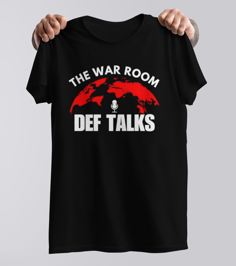 The War Room Def Talks Red World Map Microphone T-Shirt