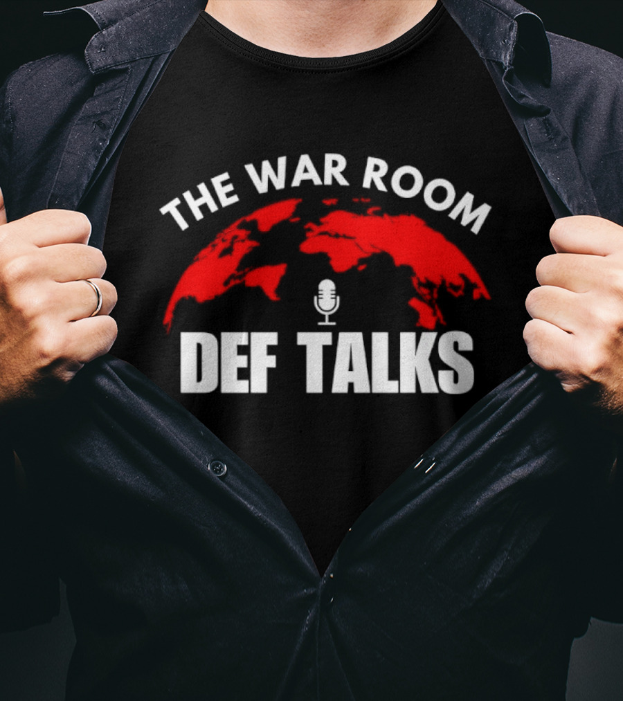 The War Room Def Talks Red World Map Microphone T-Shirt