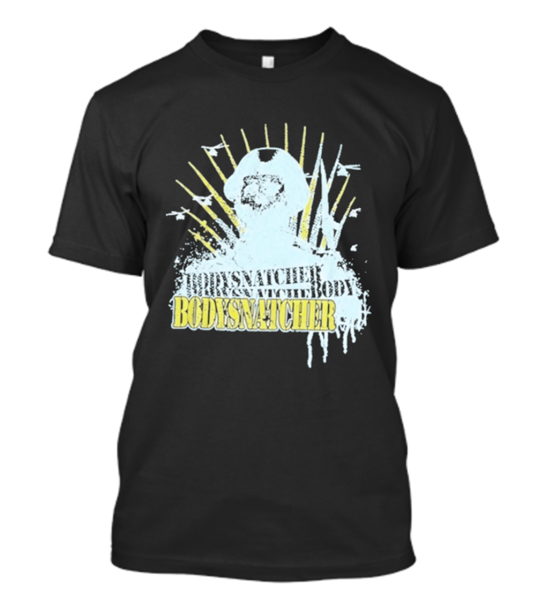Bodysnatcher Helicopter Pilot Silhouette Sunburst T-Shirt