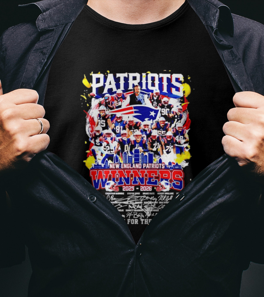 Patriots New England Patriots Winners 2025 2026 Thank You For The Memories T-Shirt
