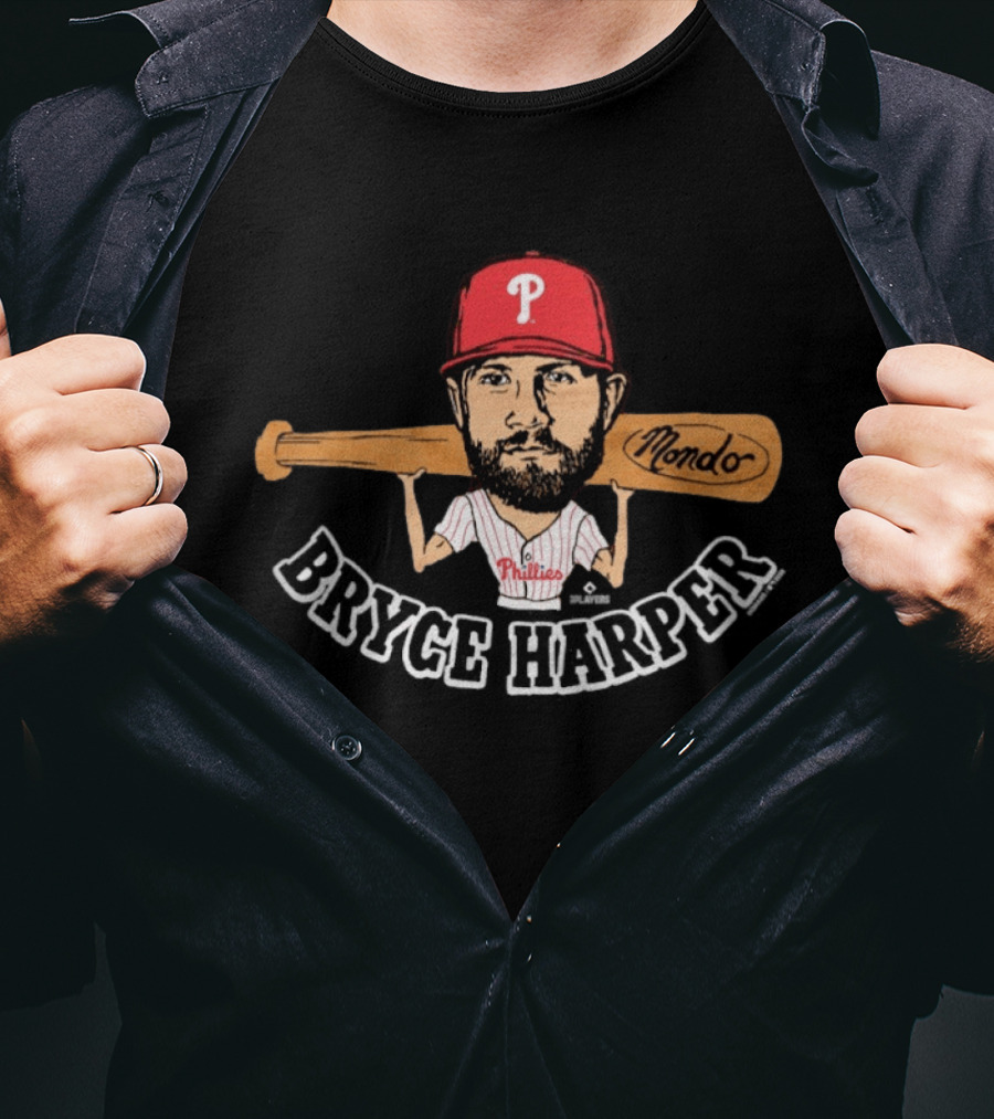 Philadelphia Phillies Bryce Harper Mondo Bat T-Shirt