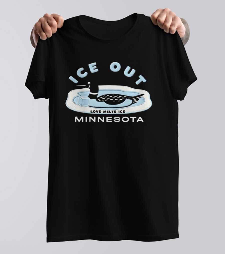 Ice Out Love Melts Ice Minnesota T-Shirt