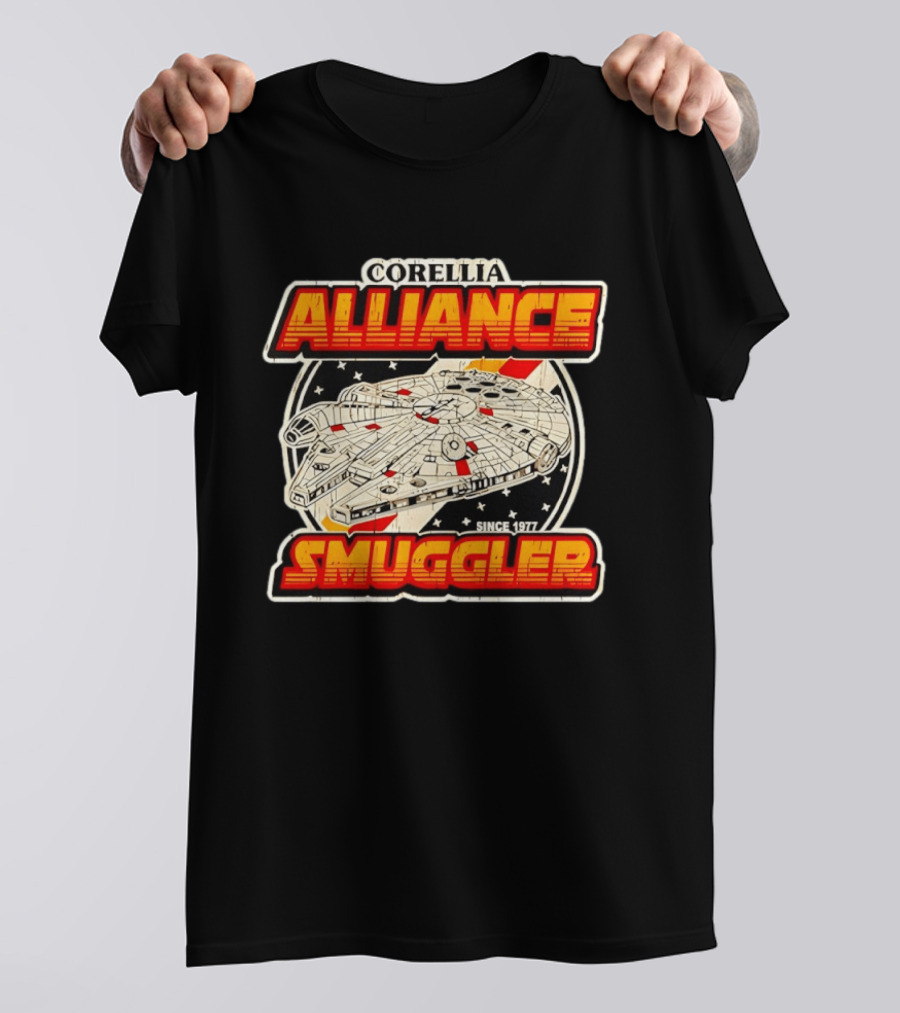 Corellia Alliance S Gler Since 1977 Star Wars Millennium Falcon T-Shirt