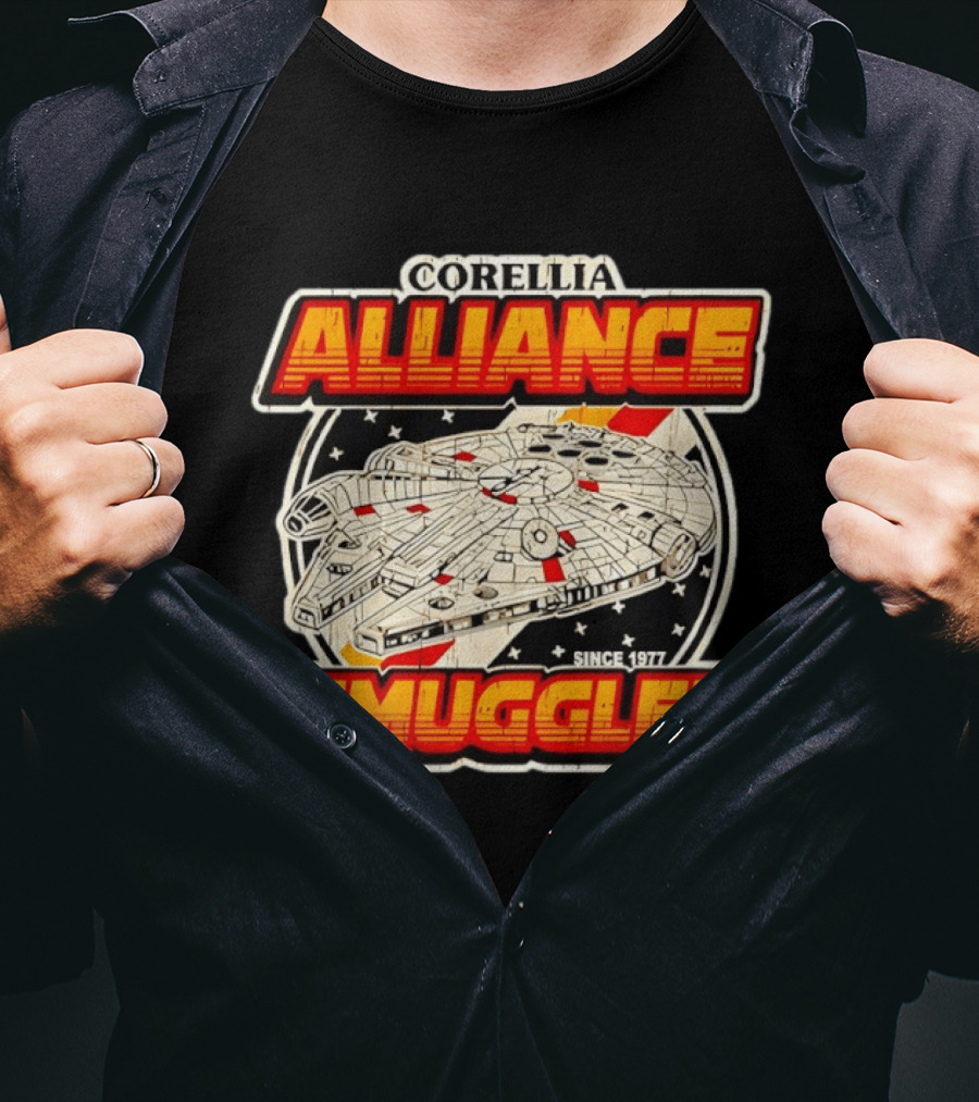 Corellia Alliance S Gler Since 1977 Star Wars Millennium Falcon T-Shirt