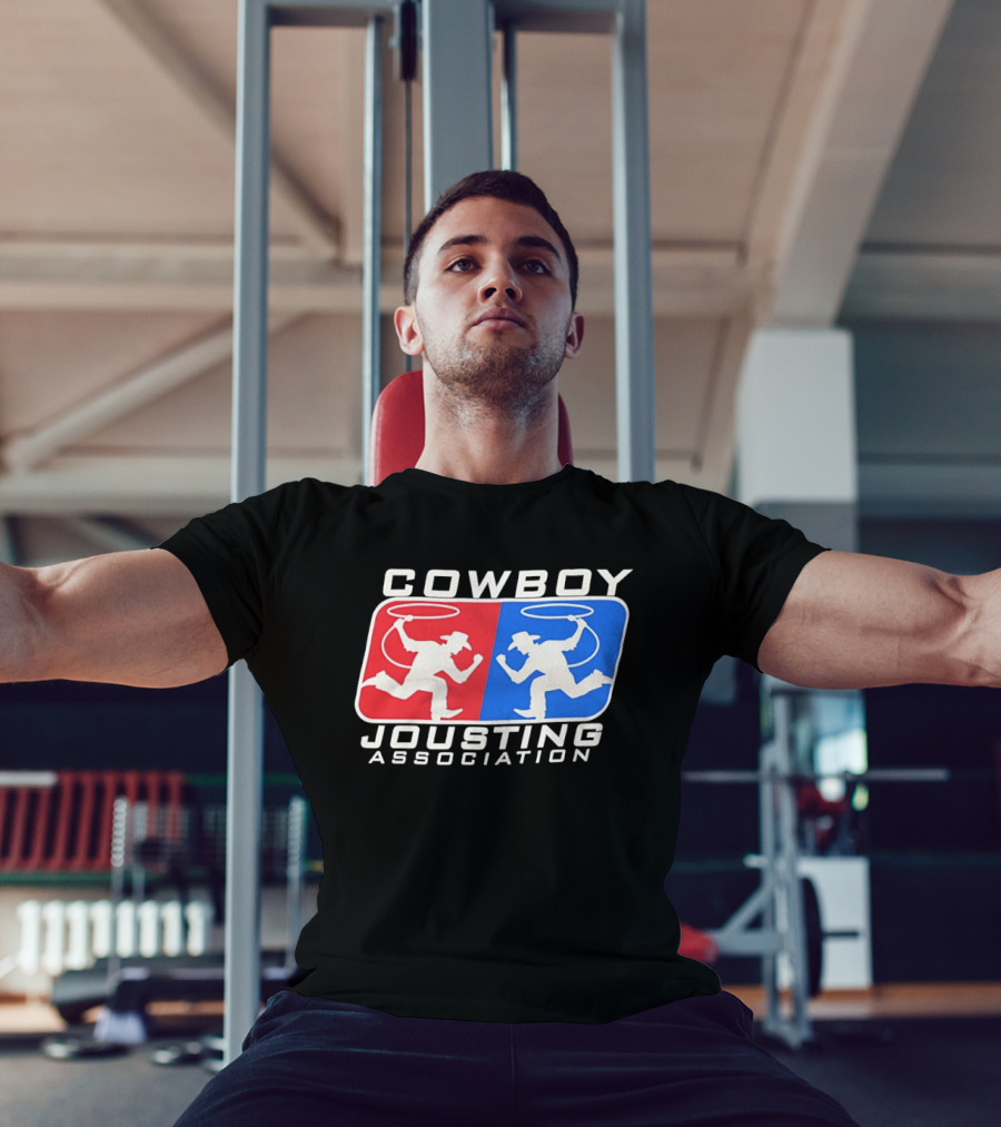 Cowboy Jousting Association Lasso Duel Red Blue Classic Competition T-Shirt