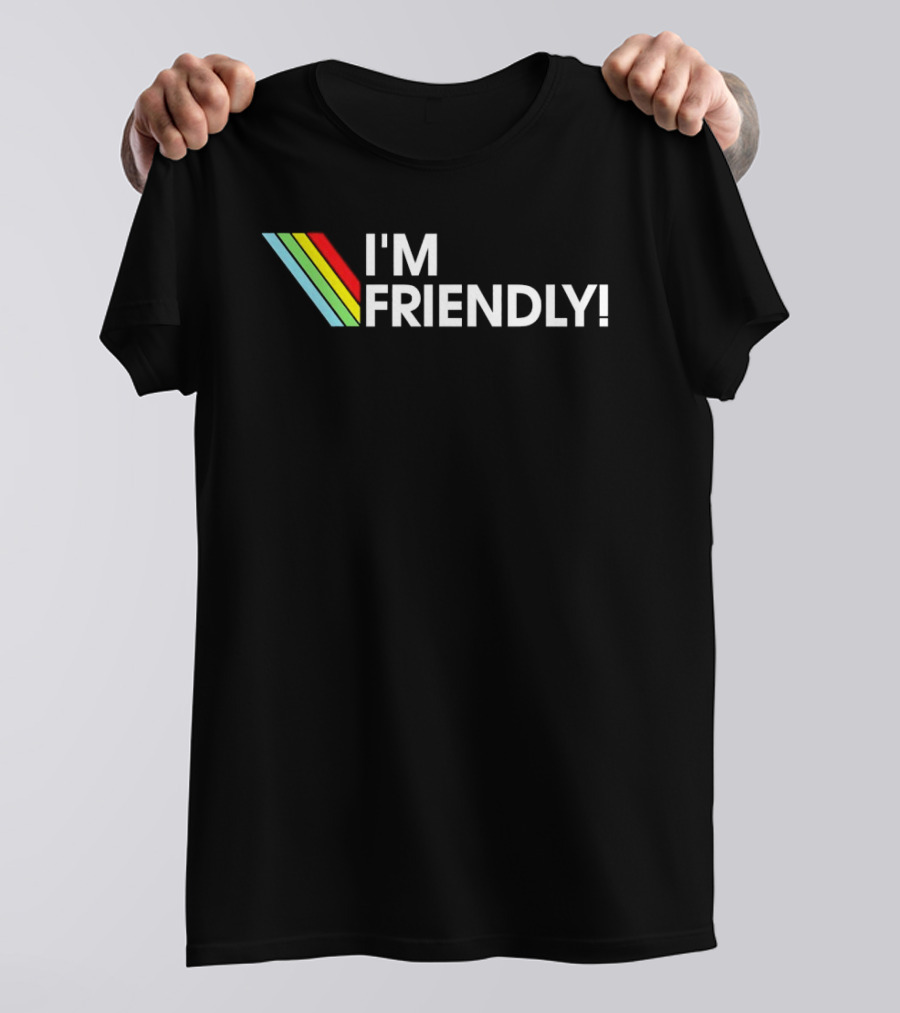I'm Friendly ARC Raiders Rainbow Stripes T-Shirt