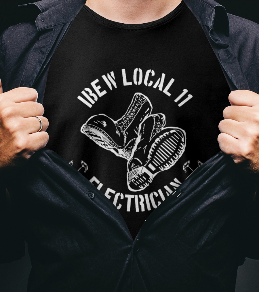 IBEW Local 11 Electrician Boots And Tools T-Shirt