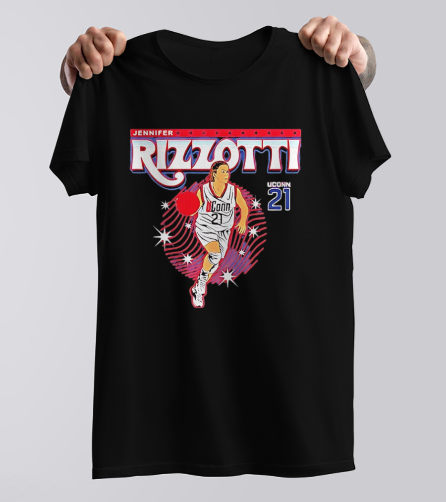 Jennifer Rizzotti UConn 21 Huskies Basketball Legends Player T-Shirt