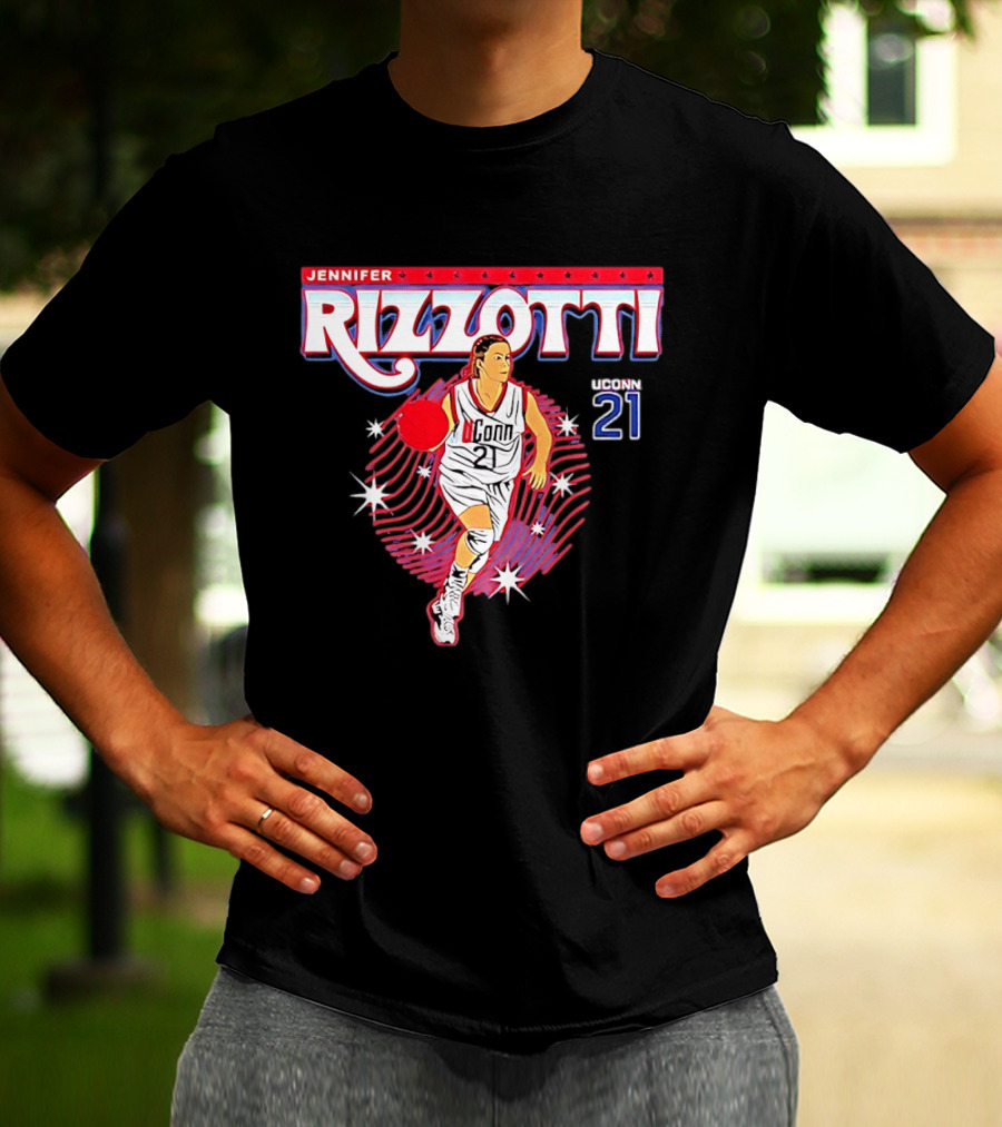 Jennifer Rizzotti UConn 21 Huskies Basketball Legends Player T-Shirt