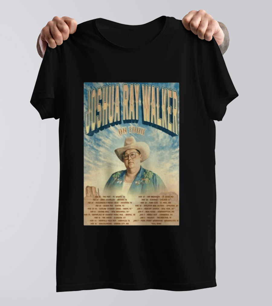 Joshua Ray Walker 2026 Tour Dates Off Broadway St. Louis Mystic Boise Mercury Lounge Tulsa T-Shirt