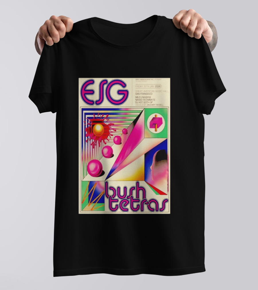 ESG Bush Tetras Live San Francisco January 30 2026 Concert Great American Music Hall T-Shirt