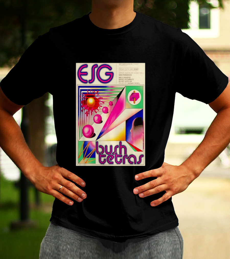 ESG Bush Tetras Live San Francisco January 30 2026 Concert Great American Music Hall T-Shirt