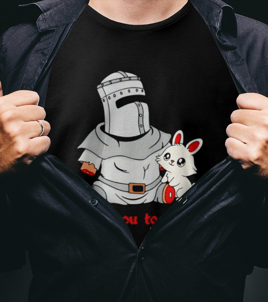 Knight With Amputated Limbs And Bunny Love You To Pieces T-Shirt