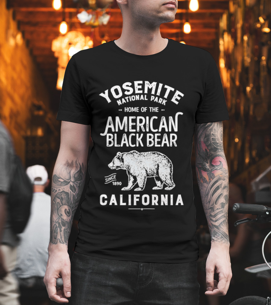 Yosemite National Park American Black Bear Since 1890 California T-Shirt