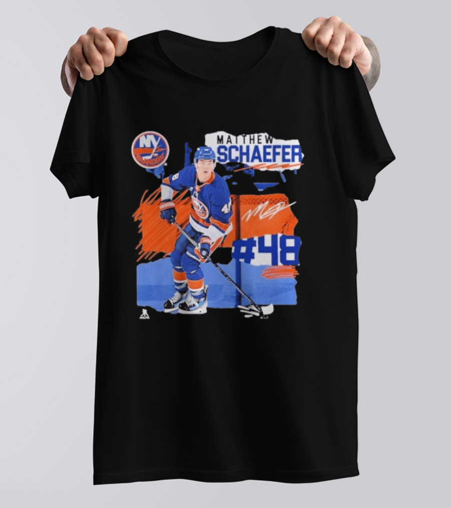 New York Islanders Matthew Schaefer 48 Fresh Ice T-Shirt