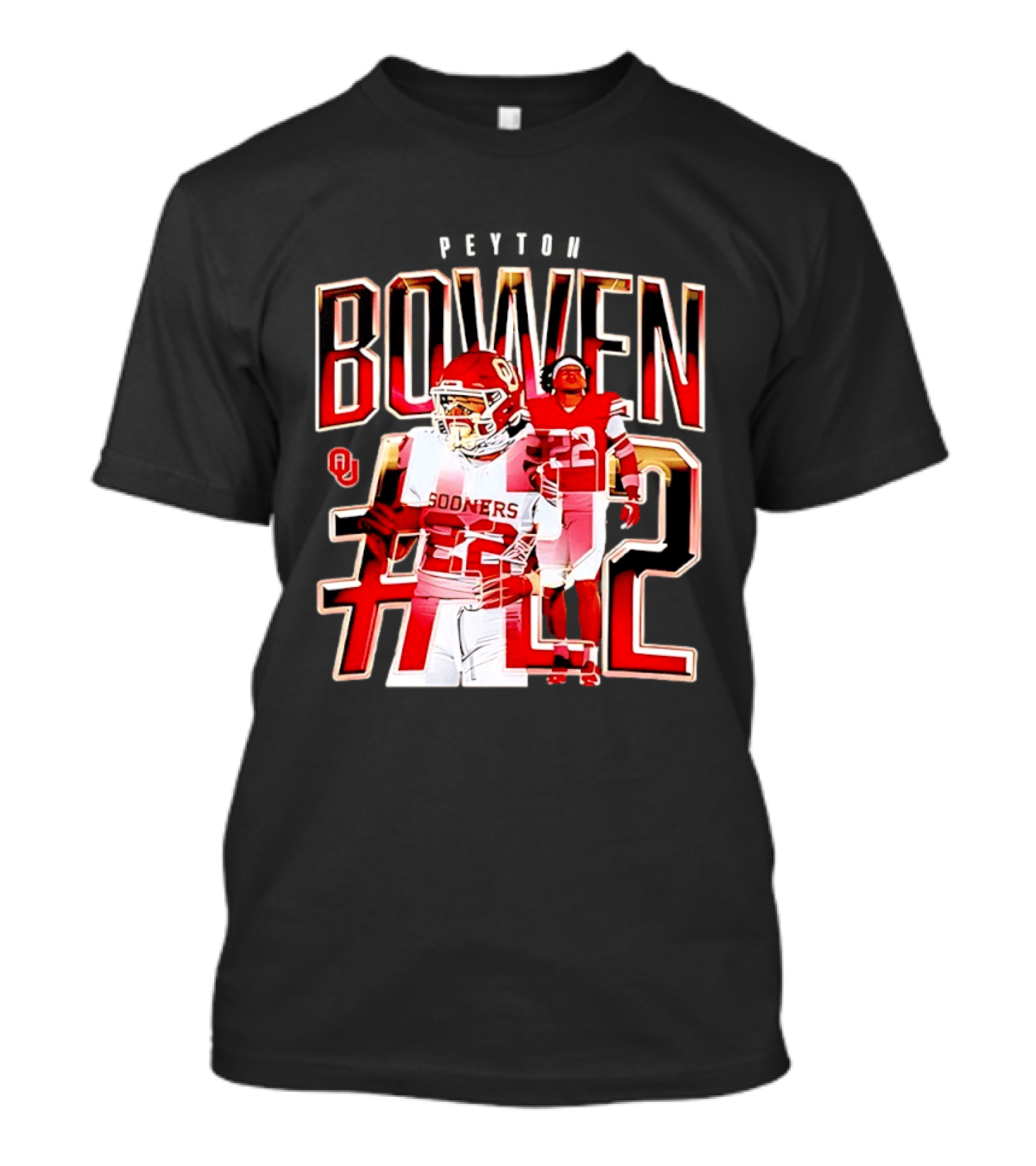 Oklahoma Sooners Bowen #22 NCAA Football Legends Caricature T-Shirt
