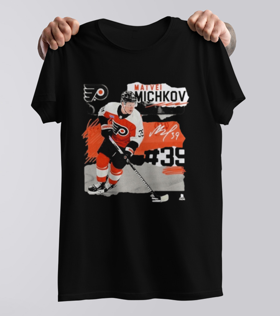 Philadelphia Flyers Matvei Michkov 39 Fresh Ice Hockey Skating T-Shirt