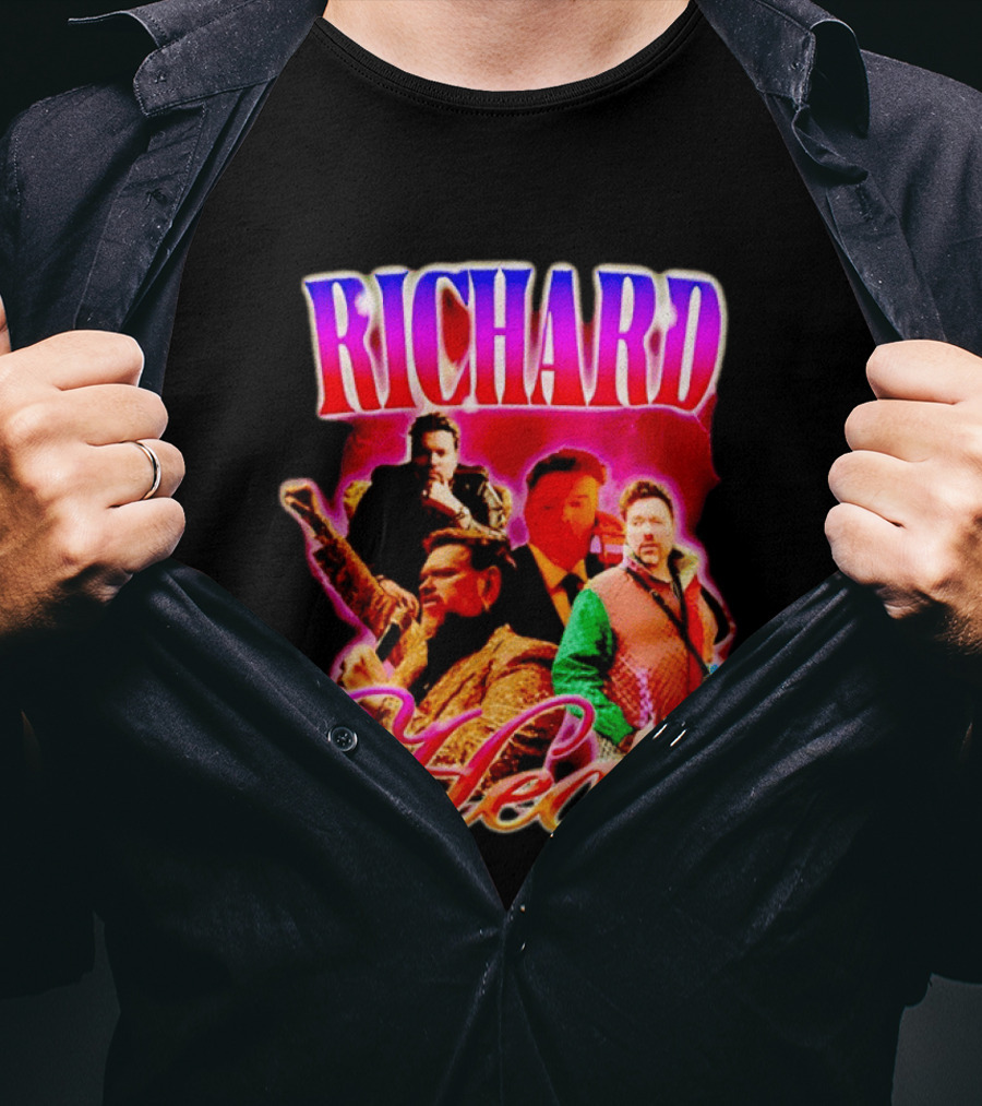 Richard Heart Lightning Bold Nostalgic Collage T-Shirt