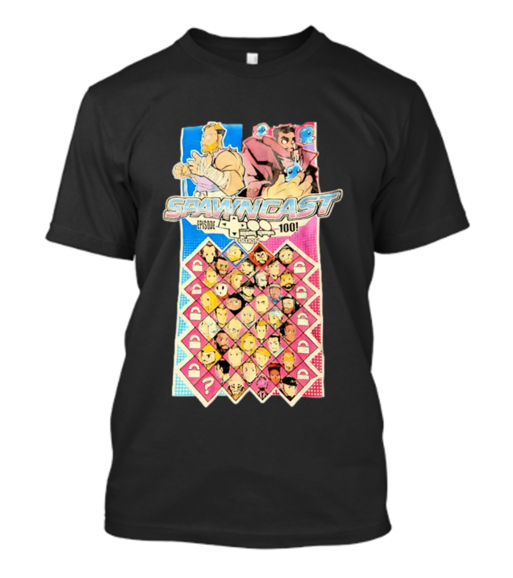 Spawncast Episode 100 Many Games Characters Edition T-Shirt