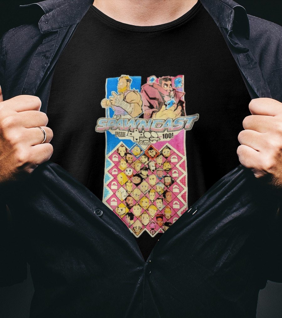 Spawncast Episode 100 Many Games Characters Edition T-Shirt