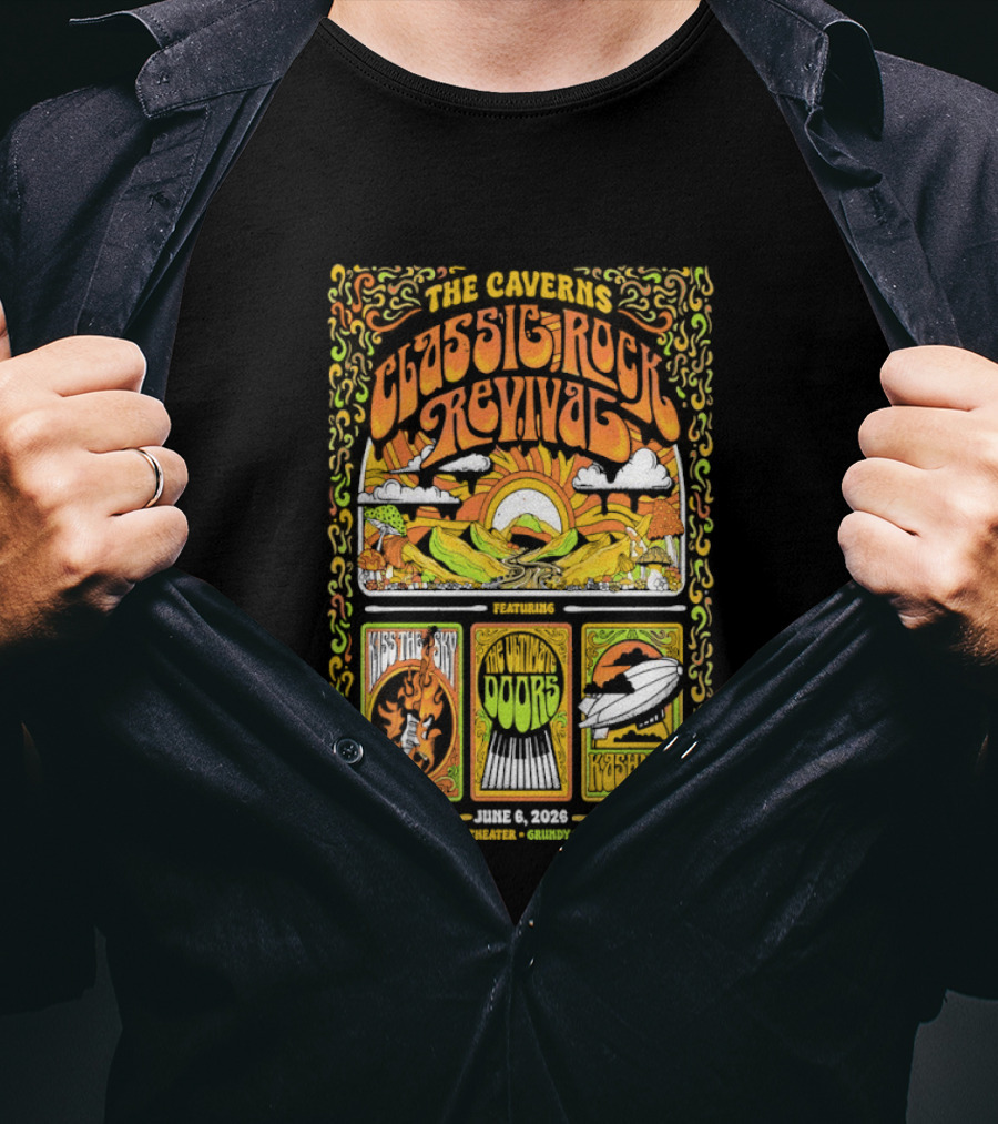 Classic Rock Revival June 6 2026 The Caverns Grundy County TN T-Shirt