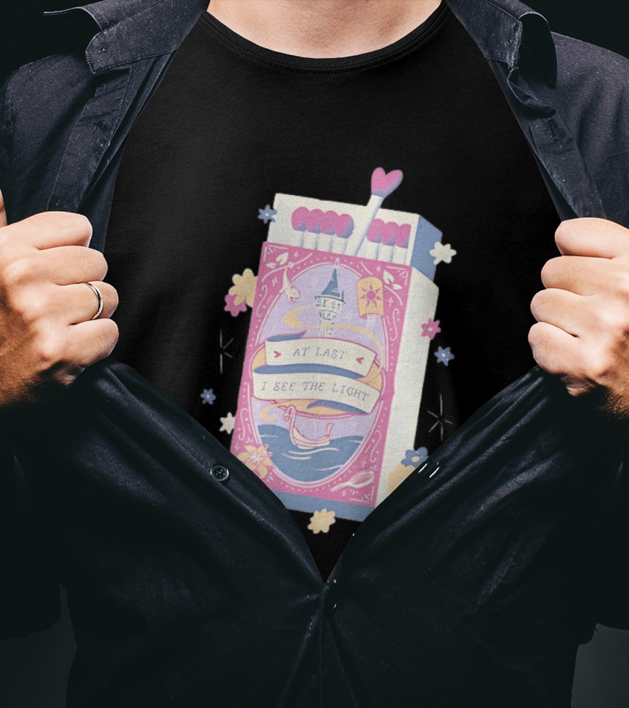 At Last I See The Light Floating Lantern Matchbox Flowers T-Shirt