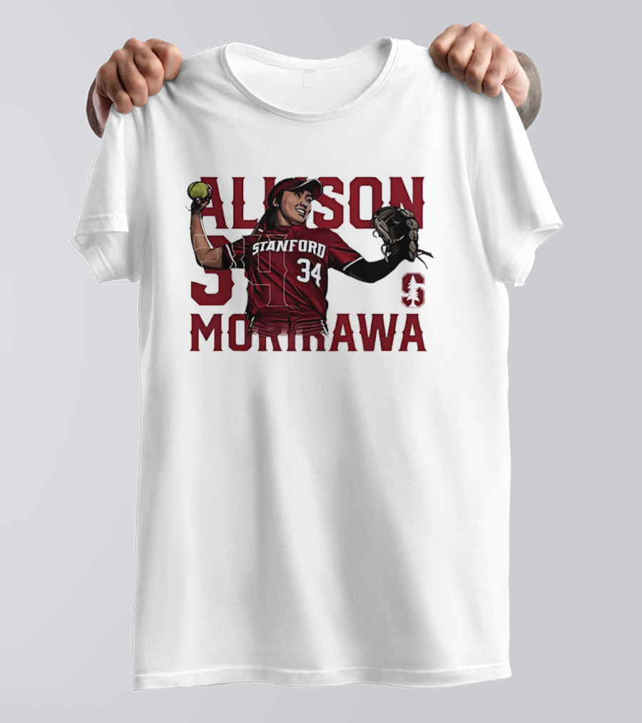 Allison Morikawa 34 Stanford Softball Cardinal S T-Shirt