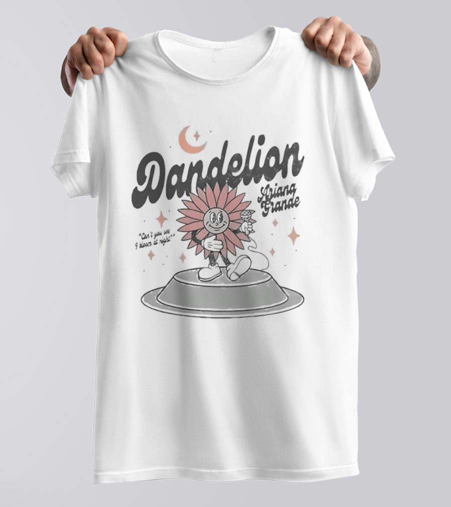 Ariana Grande Dandelion Bloom At Night Moonlit Flower T-Shirt