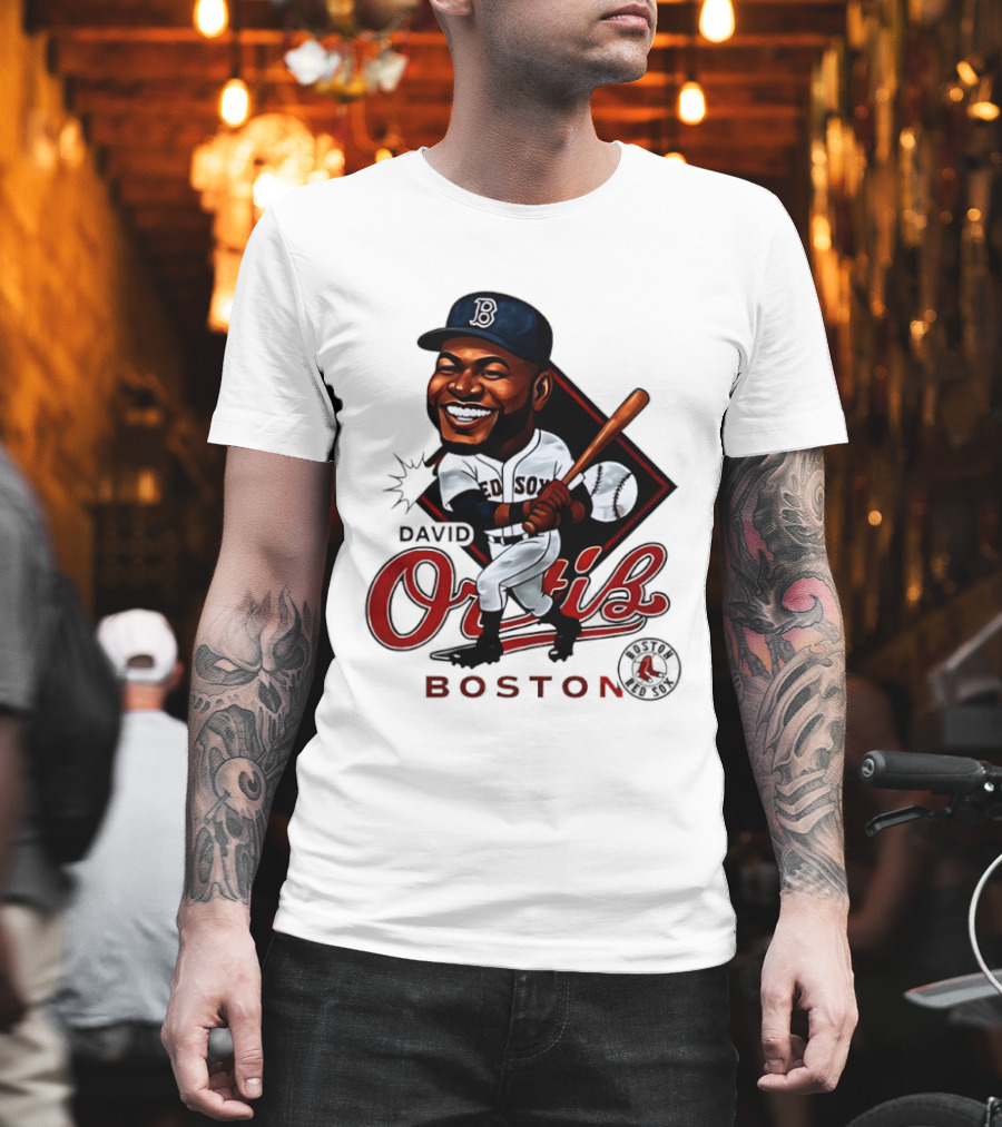 David Ortiz Boston Redsox 34 Legend Caricature T-Shirt