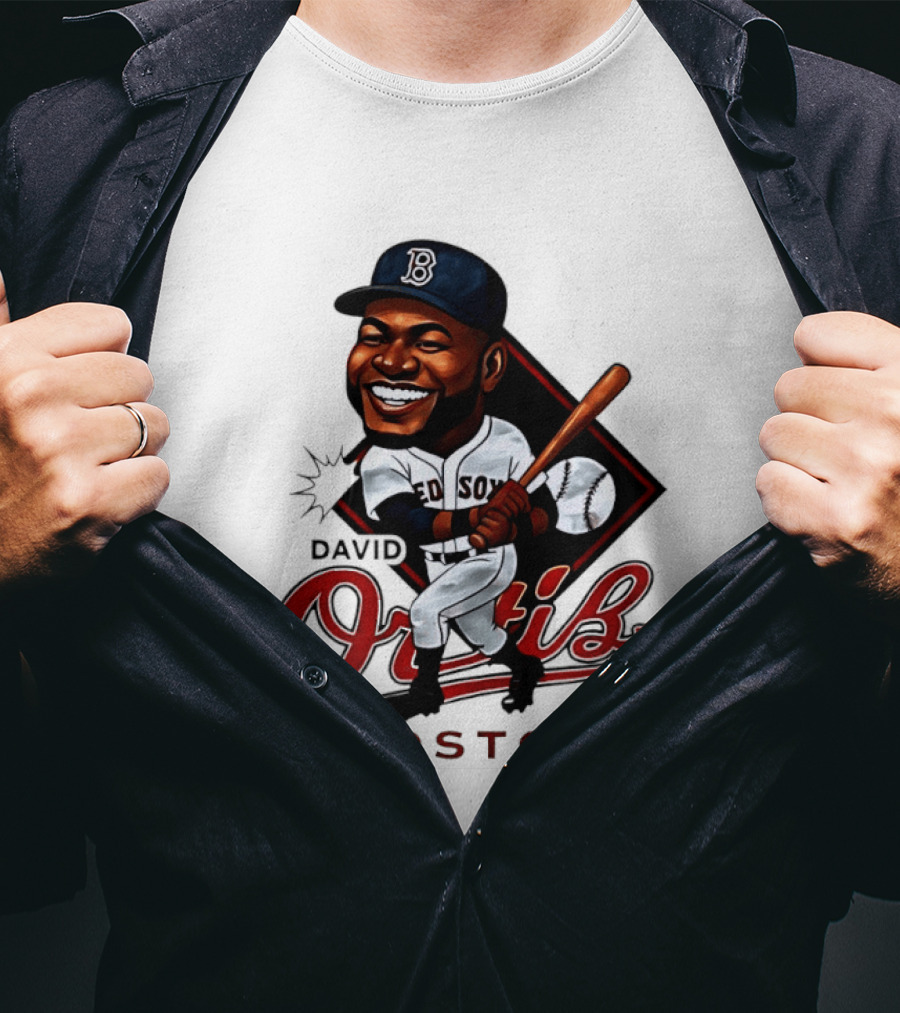 David Ortiz Boston Redsox 34 Legend Caricature T-Shirt