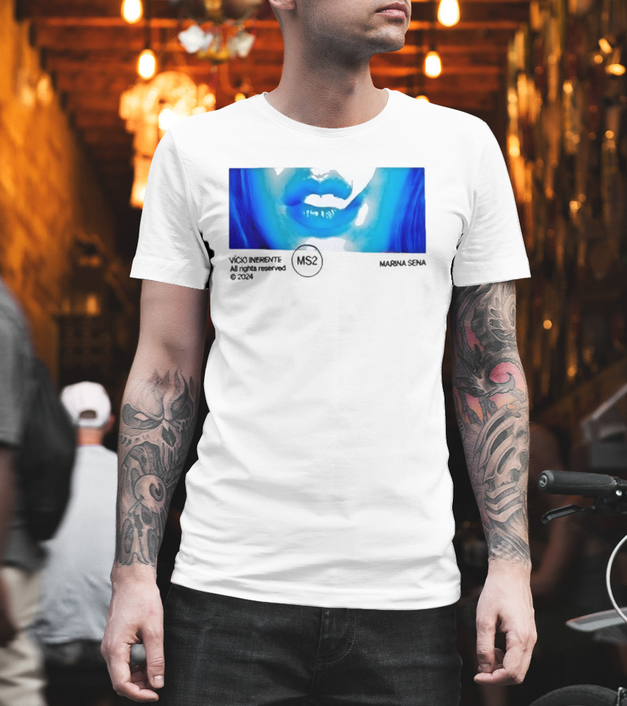 Marina Sena Vicio Inerente Ms2 Blue Lips T-Shirt