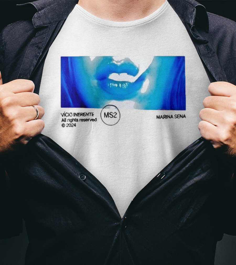 Marina Sena Vicio Inerente Ms2 Blue Lips T-Shirt
