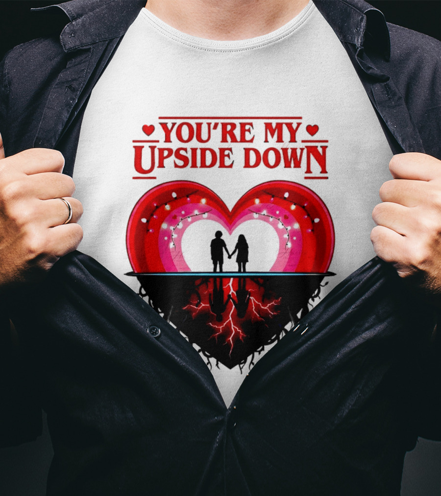 You're My Upside Down Heart Silhouette Couples Romance T-Shirt