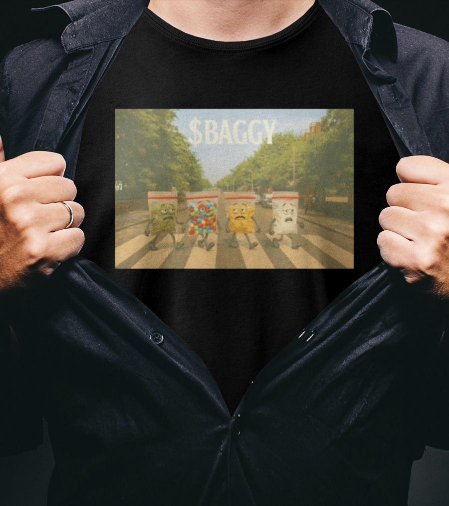 Baggy Weed Candy Snack Heroin Walking Abbey Road T-Shirt