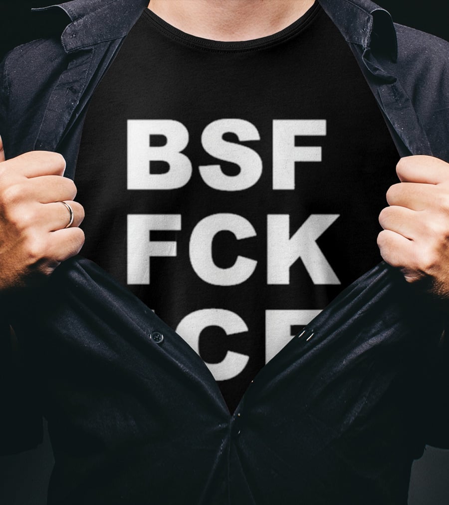 BSF FCK ICE Bold Text Message T-Shirt