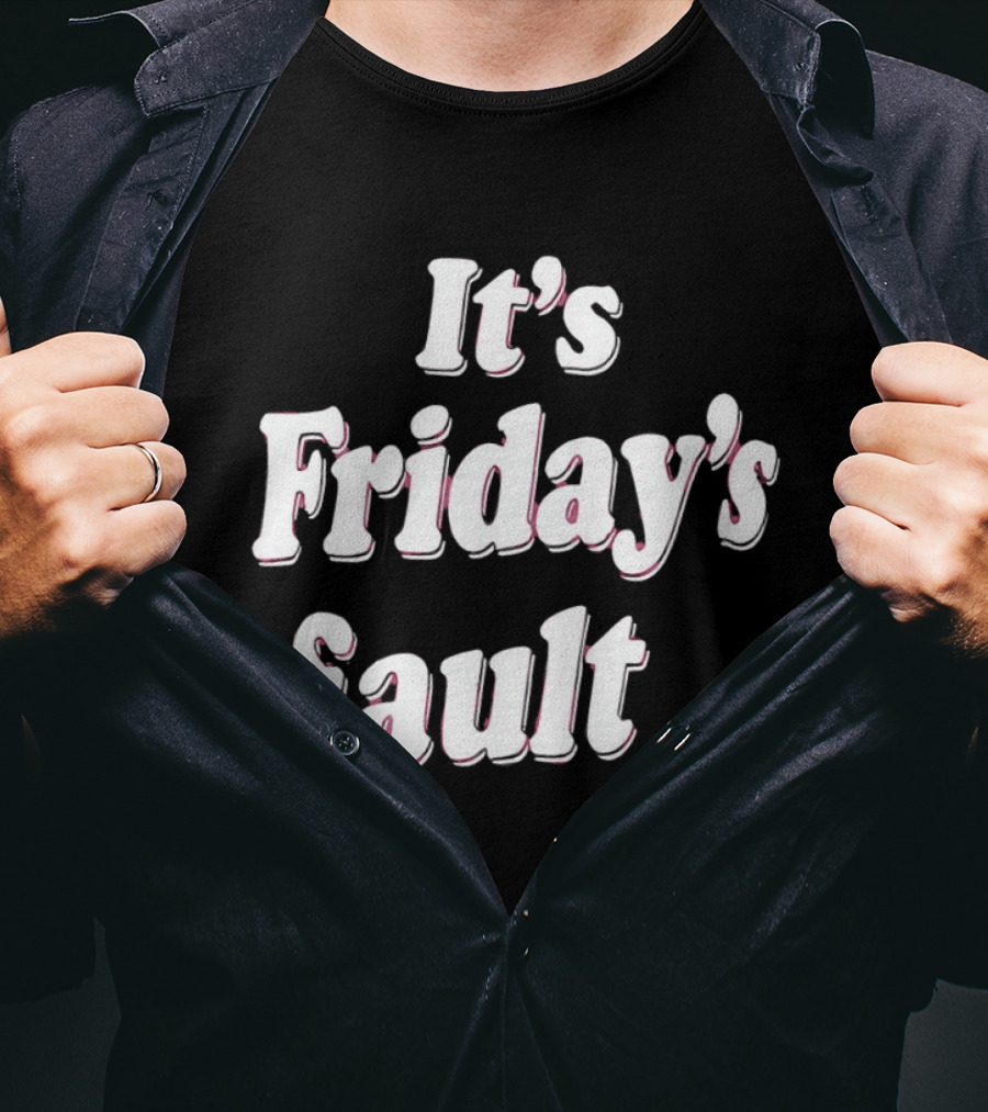 It's Friday's Fault Retro Fun Weekend Vibes T-Shirt