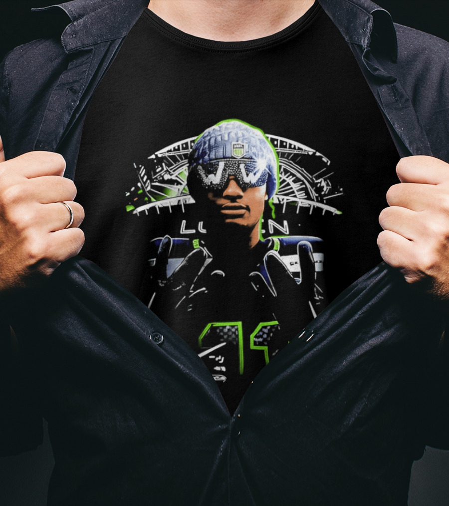 Jaxon Smith Njigba Seattle Seahawks Hip Hop Style With JSN And Hand Gesture T-Shirt