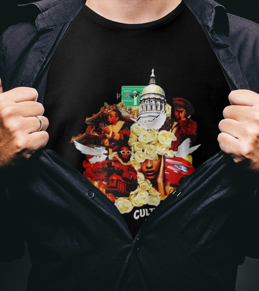 Culture Band Roses Album Iconic Atlanta North 85 Collage T-Shirt