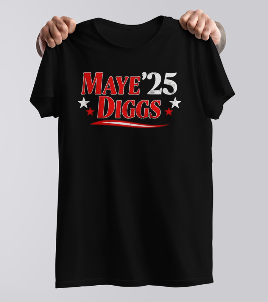 Maye Diggs '25 New England Patriots Stars Stripes T-Shirt