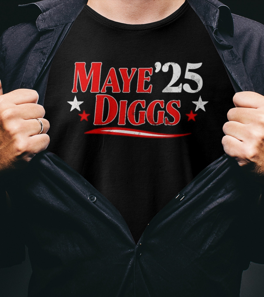 Maye Diggs '25 New England Patriots Stars Stripes T-Shirt