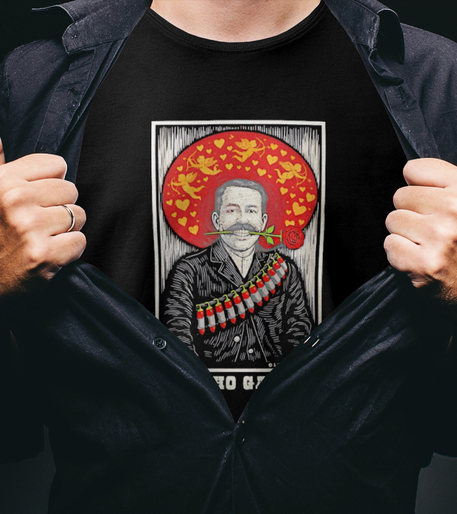 Emiliano Zapata Rose Image Latino Comics Pancho Gancho T-Shirt