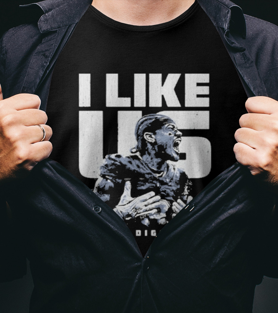 Stefon Diggs I Like Us New England Football Fan Gear T-Shirt