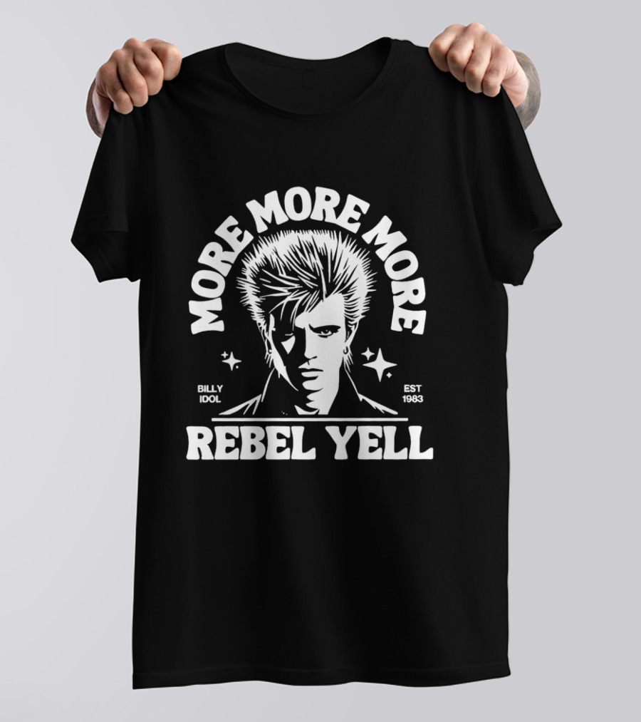More More More Rebel Yell Billy Idol Est 1983 Retro Music T-Shirt