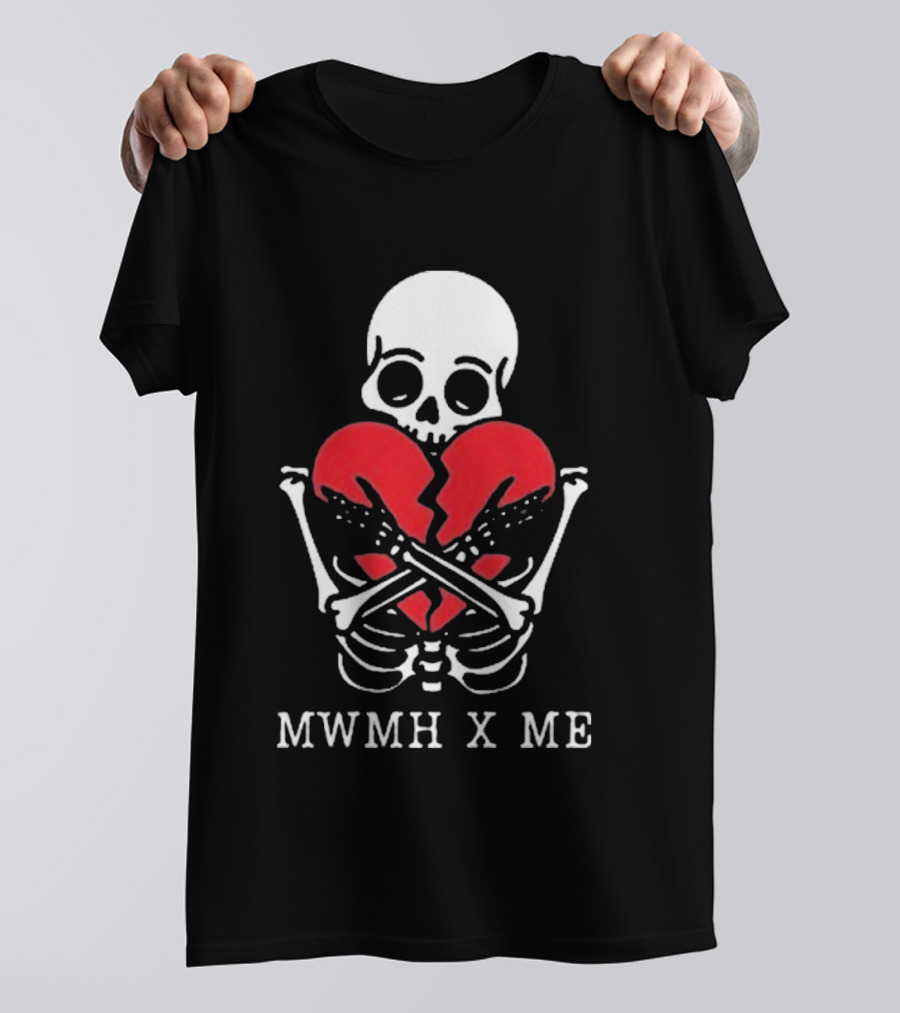 Murder With My Husband X Me Skeleton Broken Heart T-Shirt