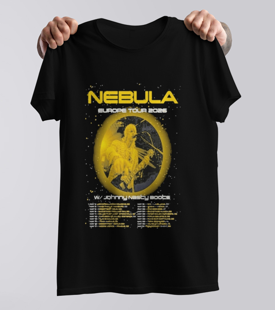 Nebula Europe Tour 2026 Concert Dates And Locations T-Shirt